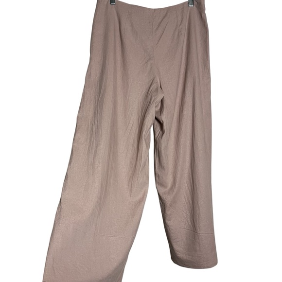 Vince Cropped Wide Leg Linen Blend Pant — Rose Pearl Size 6 - Picture 5 of 15